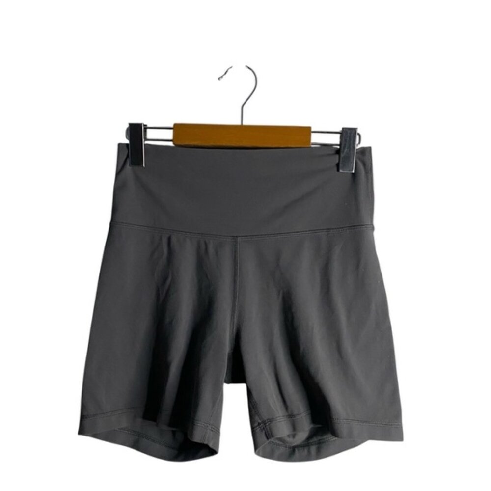 TNA Women's Gray High-Waisted Performance Wear Shorts